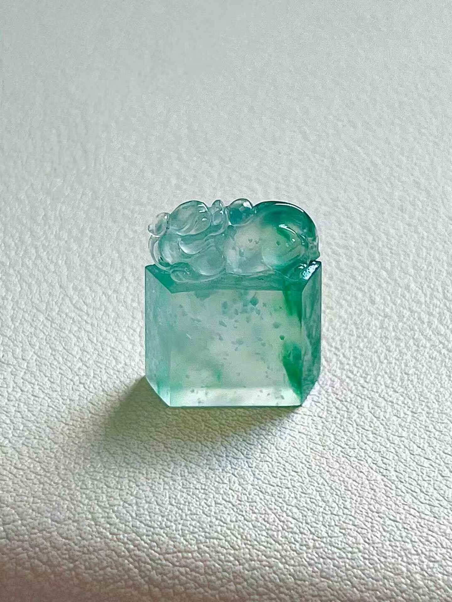 翡翠印章,天然翡翠A玉, 緬甸玉, Jade, Jadeite