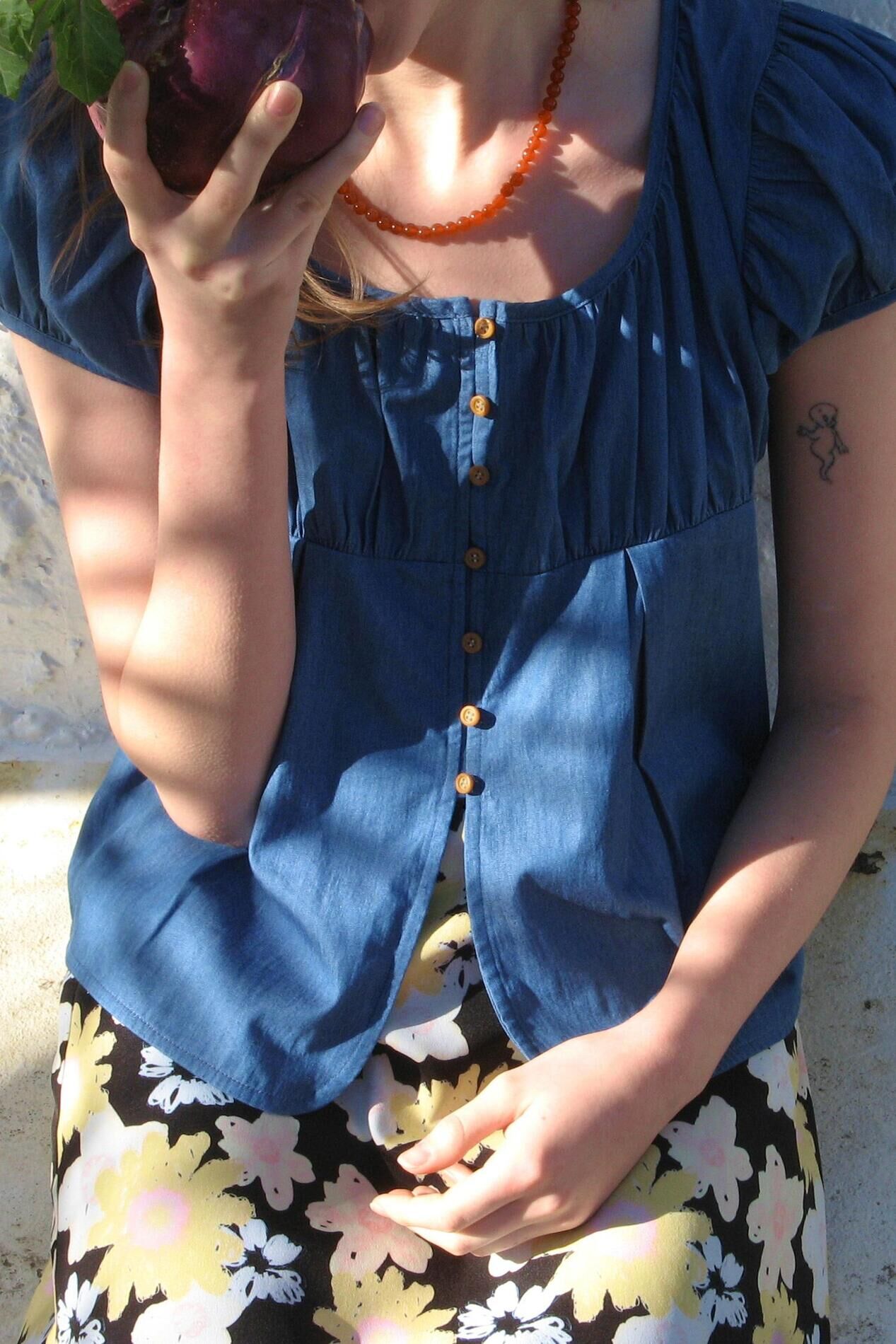 Sinoon Shirring Puff Blouse