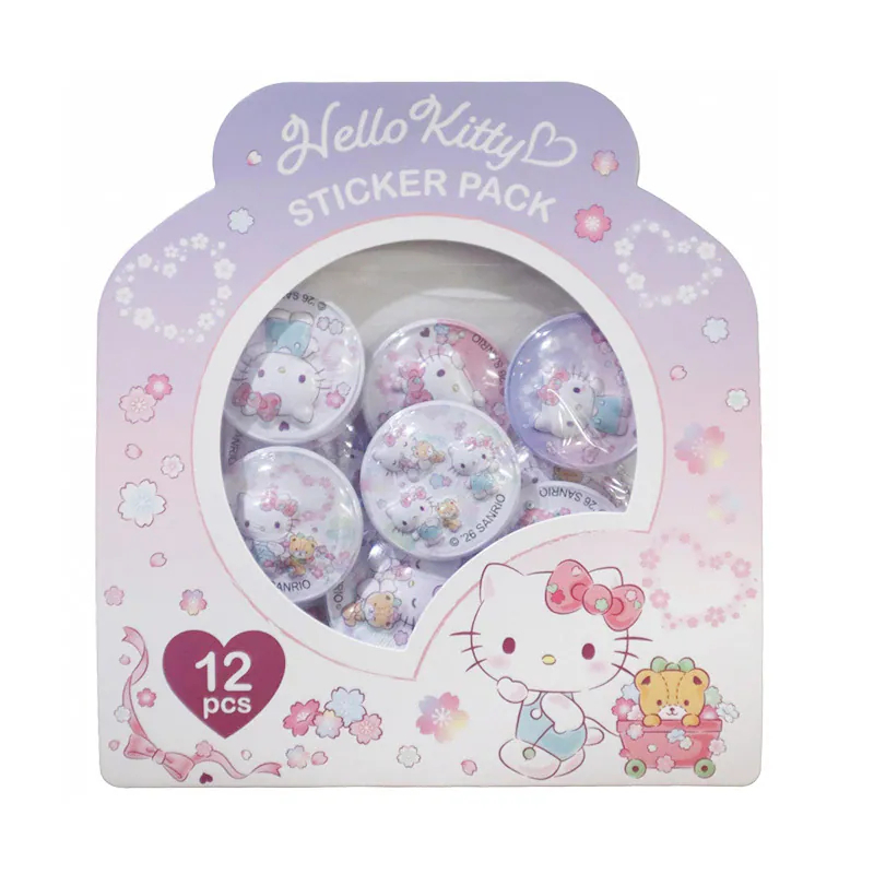 Sanrio 透明波波立體貼紙套裝 (12入)