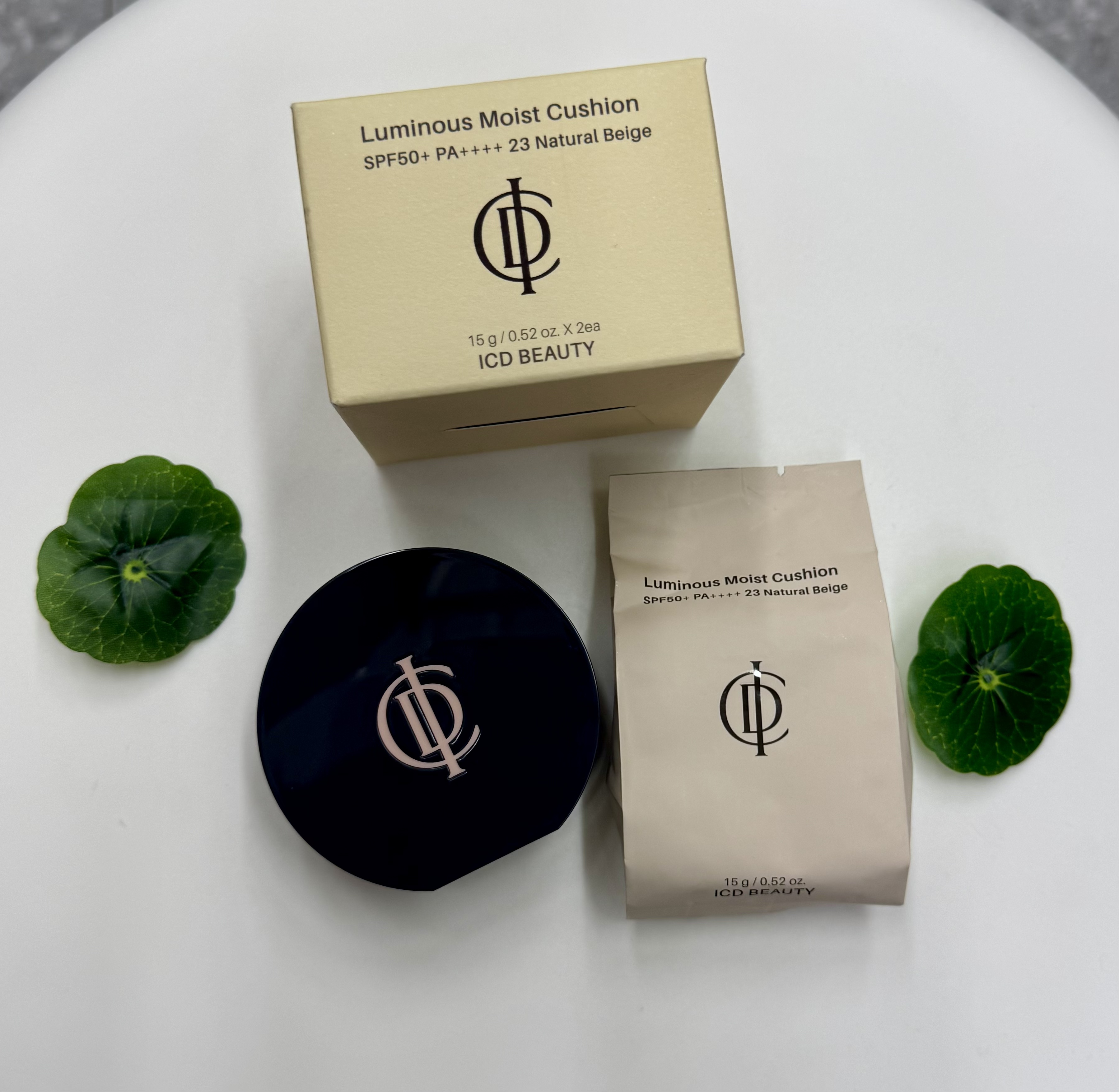 【Riman  ICD BEAUTY 輕盈潤澤氣墊粉底 SPF50+ PA++++】#23Natural Beige