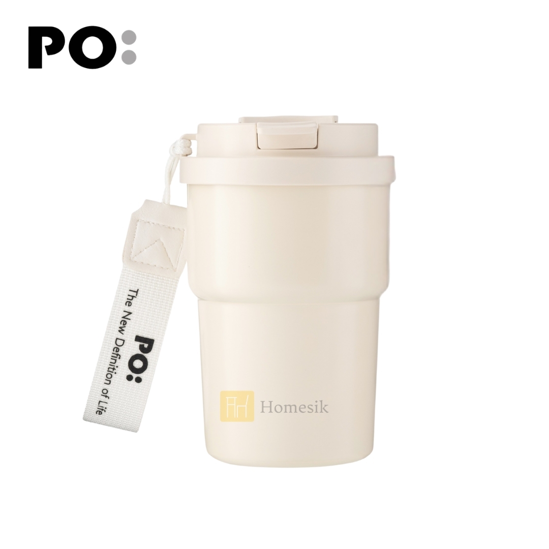 316不銹鋼 雙效保溫隨行杯 380ml (象牙白色) PO: 14947 DUAL陶瓷塗層
