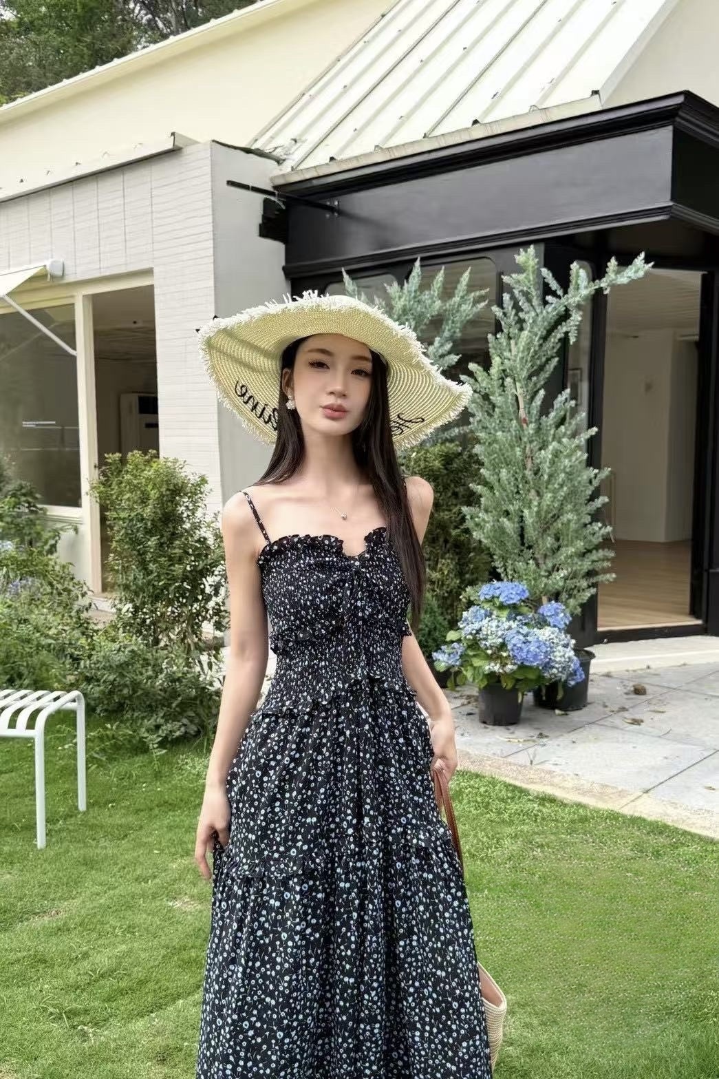 066 法式小碎花顯瘦美洋