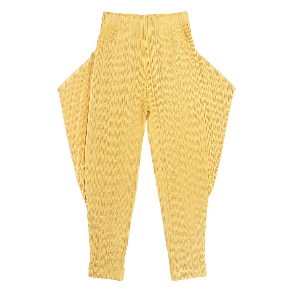 【ISSEY MIYAKE三宅一生】Thicker Bottoms 百褶寬鬆長褲(黃色)
