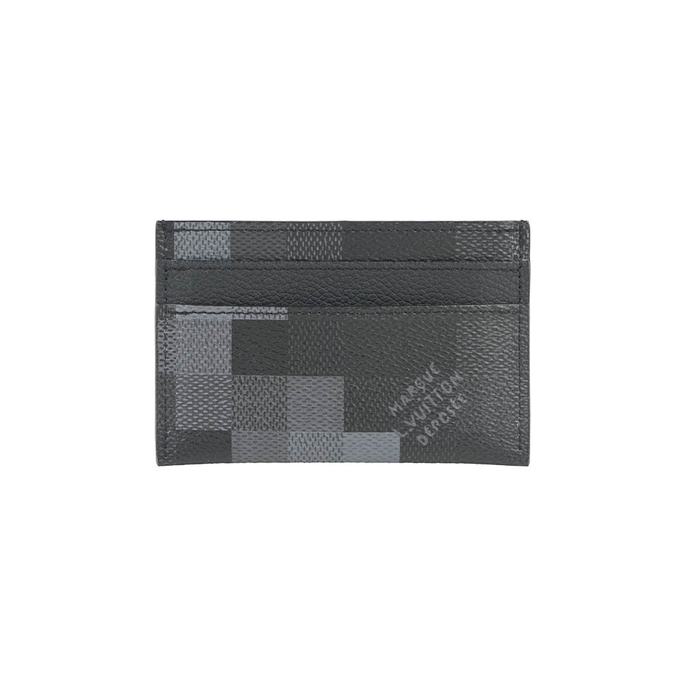 【Louis Vuitton】Double Card 新版格紋設計4卡名片夾/卡片夾(黑色)