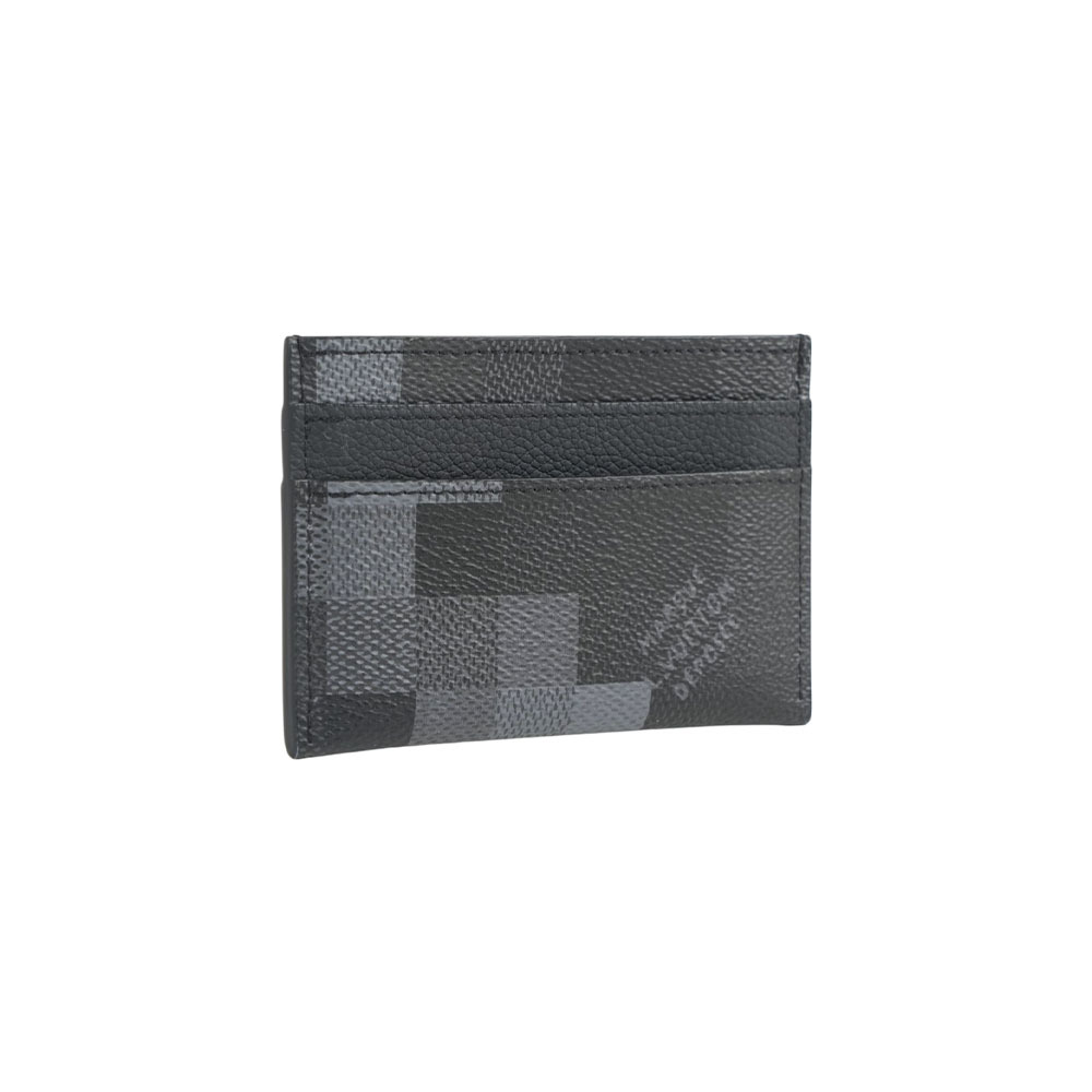 【Louis Vuitton】Double Card 新版格紋設計4卡名片夾/卡片夾(黑色)