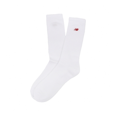 NEW BALANCE 長襪 白色 紅色LOGO 刺繡小標 厚底 毛巾布 LAS33761WT