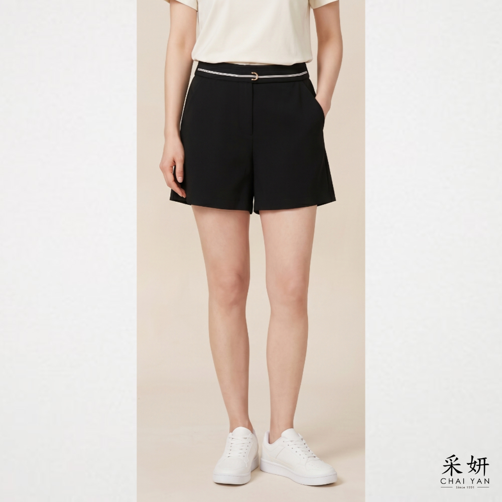字母休閒彈力短褲