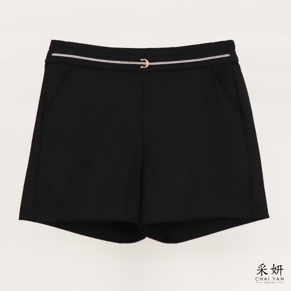 字母休閒彈力短褲