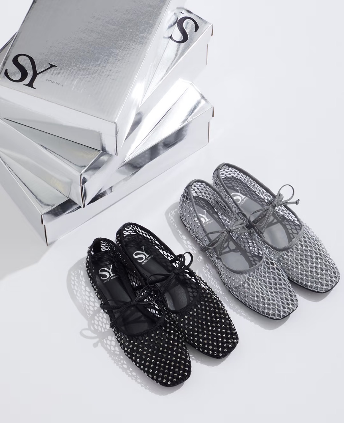 日本Odette e Odile X UNITED ARROWS 水鑽網紗芭蕾鞋