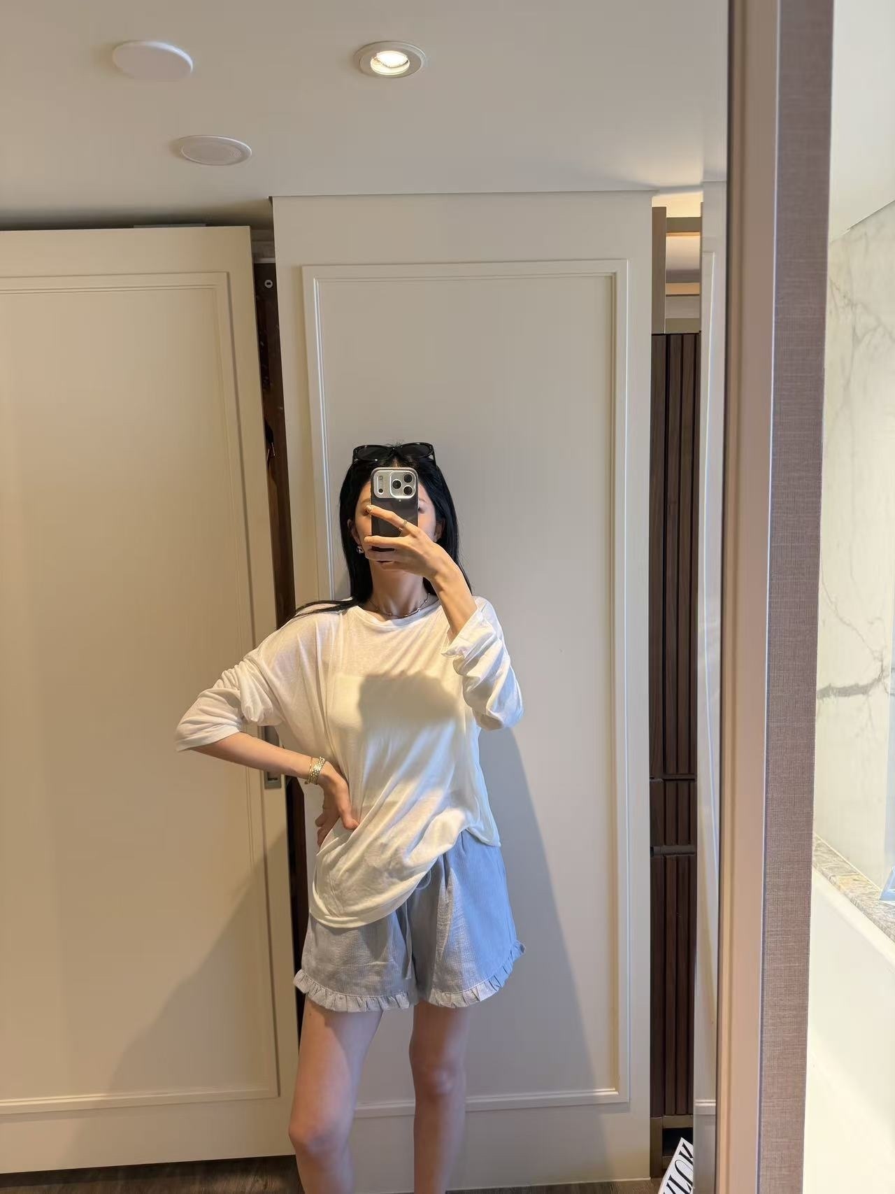 039 荷葉邊鬆緊腰短褲