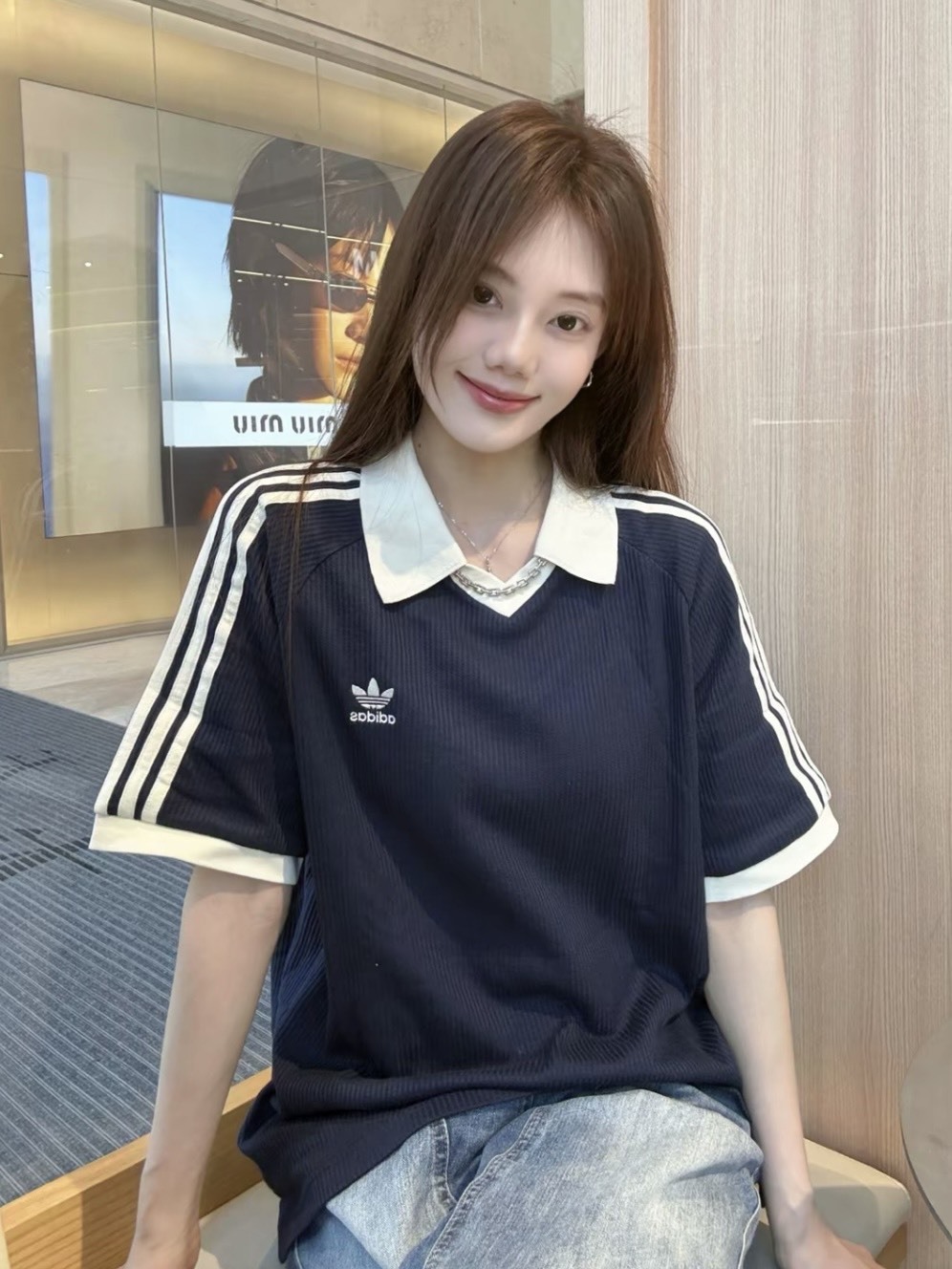 ADIDAS POLO 羅紋 立領 短袖 男女同款