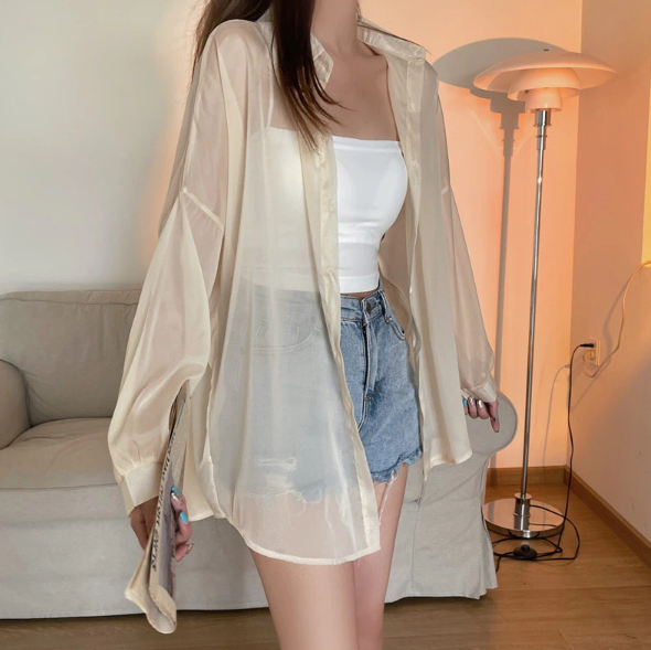 【直播】BUY LOVE BL052829 女裝防曬透膚感襯衫