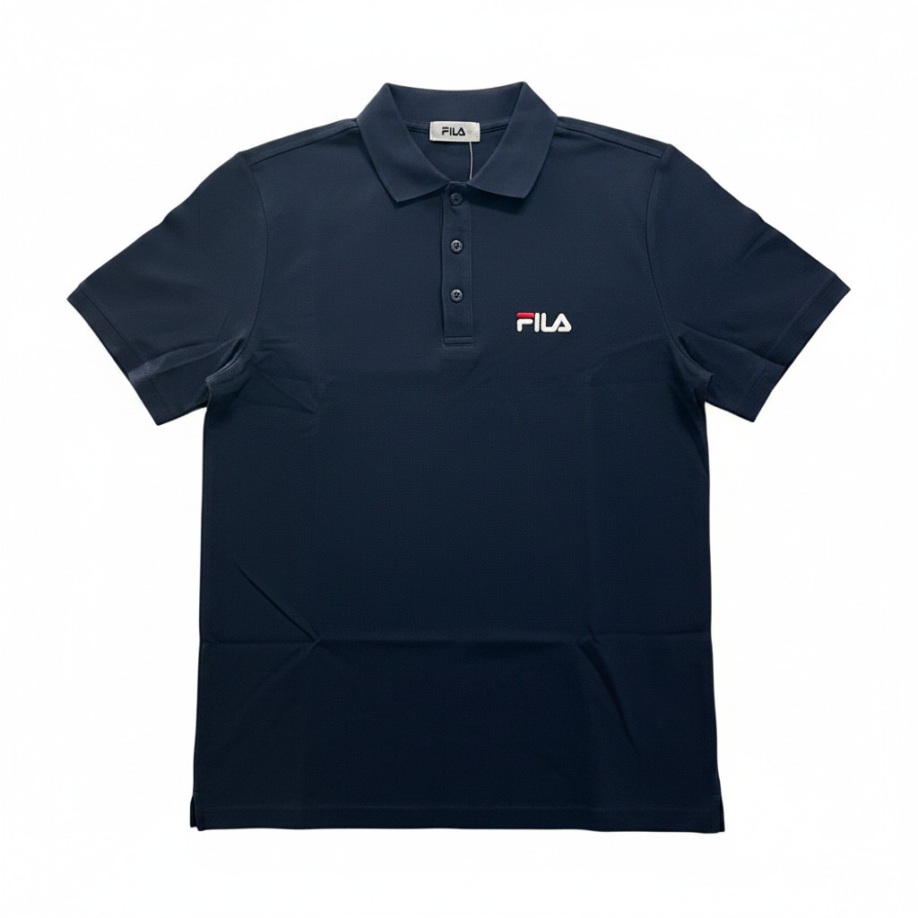 FILA 短T 深藍 刺繡LOGO 短袖 POLO衫 男 1POW3033NV
