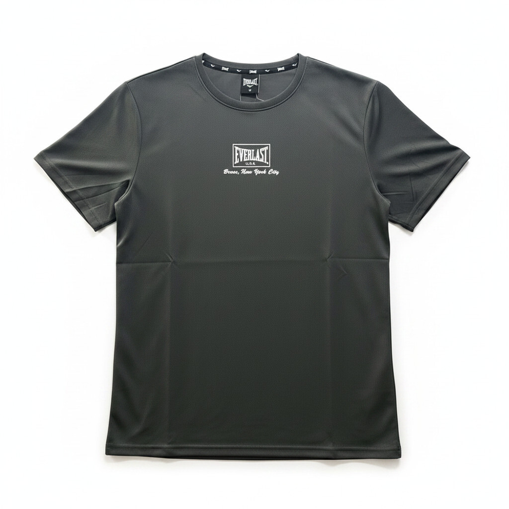 EVERLAST 短T 深灰 吸排 機能 短袖 圓領T 男 4321807010