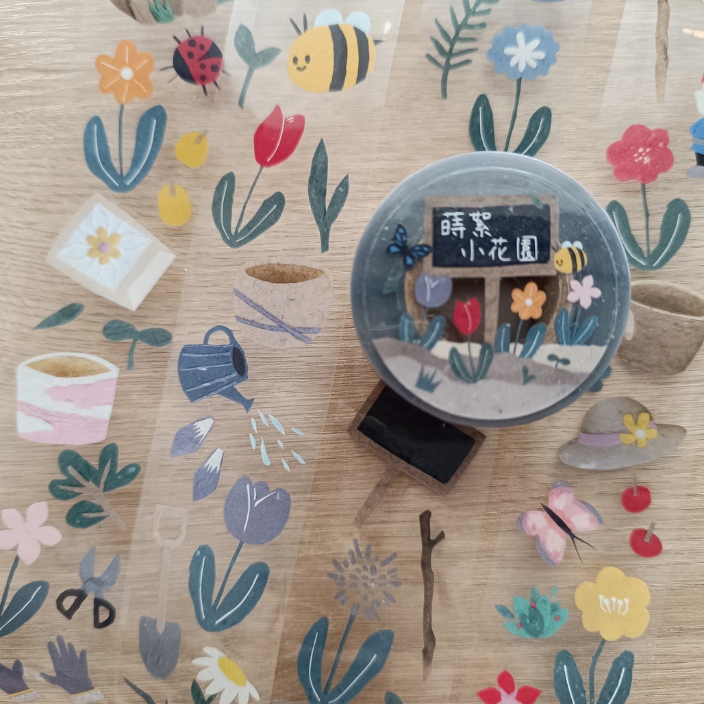 蒔絮紙品．蒔絮小花園 4cm亮面PET膠帶 <整捲/分裝>