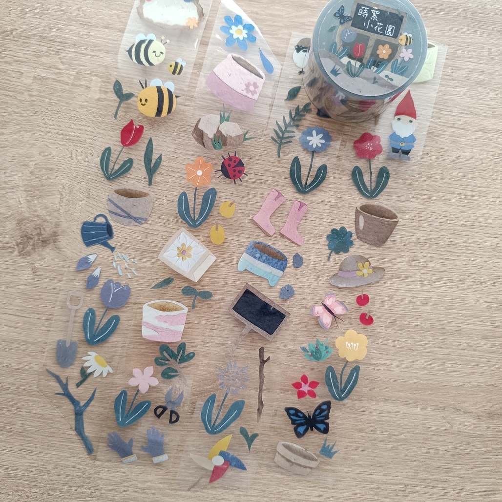 蒔絮紙品．蒔絮小花園 4cm亮面PET膠帶 <整捲/分裝>