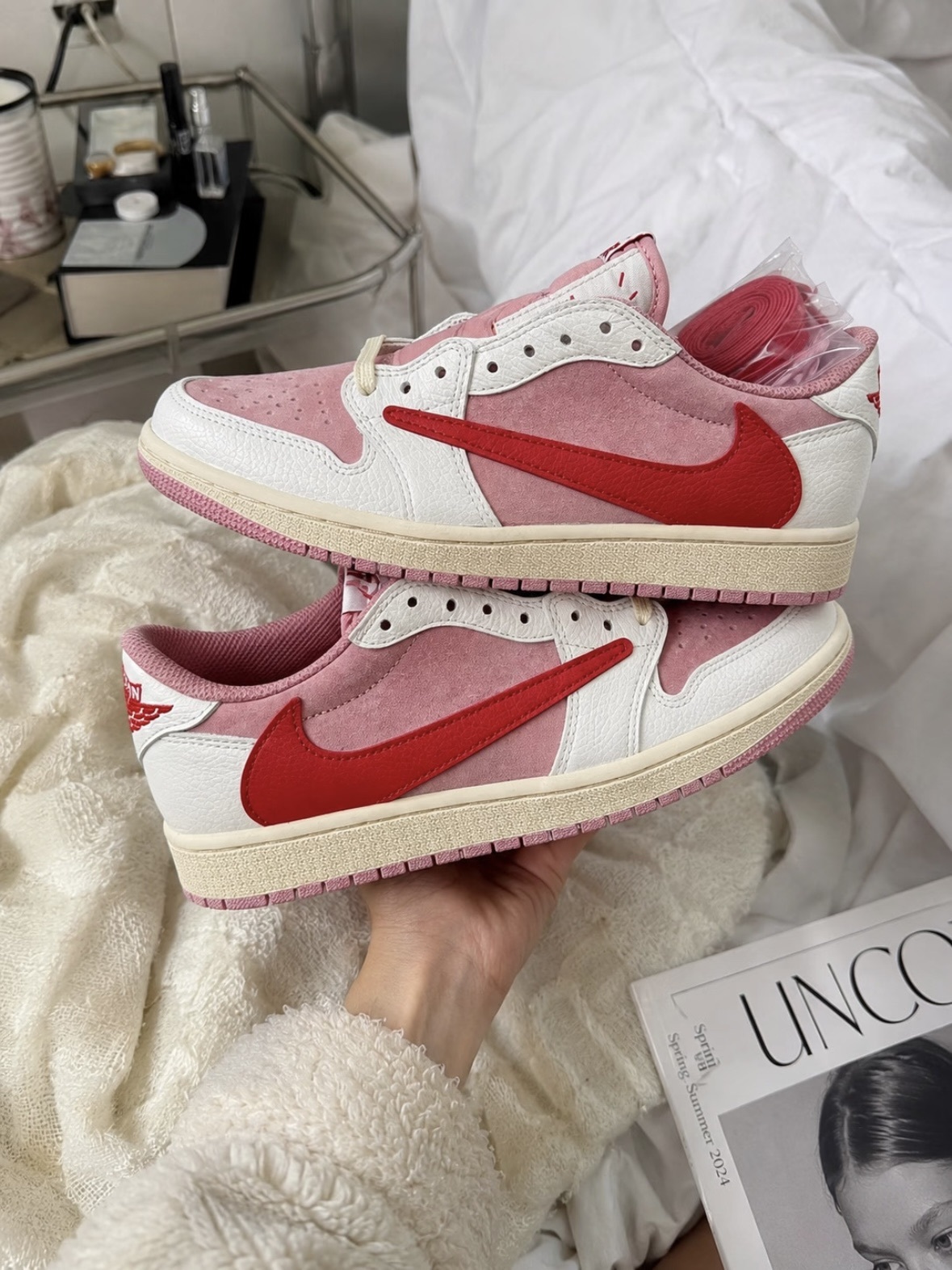 <粉帥真入心坎裡💗>Travis Scott x Air Jordan1 Low OG "Tropical Pink" 粉紅倒鉤