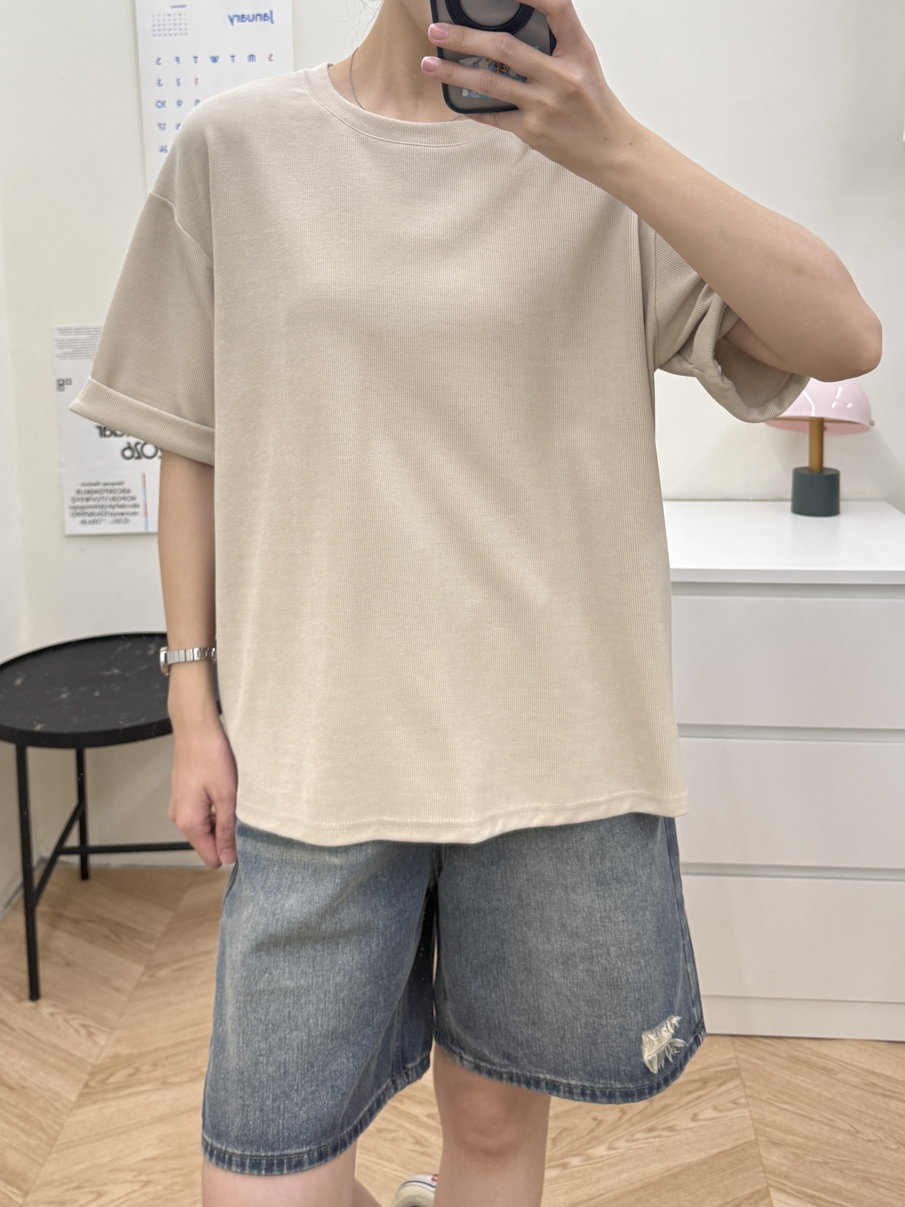 反折袖微寬T*2色