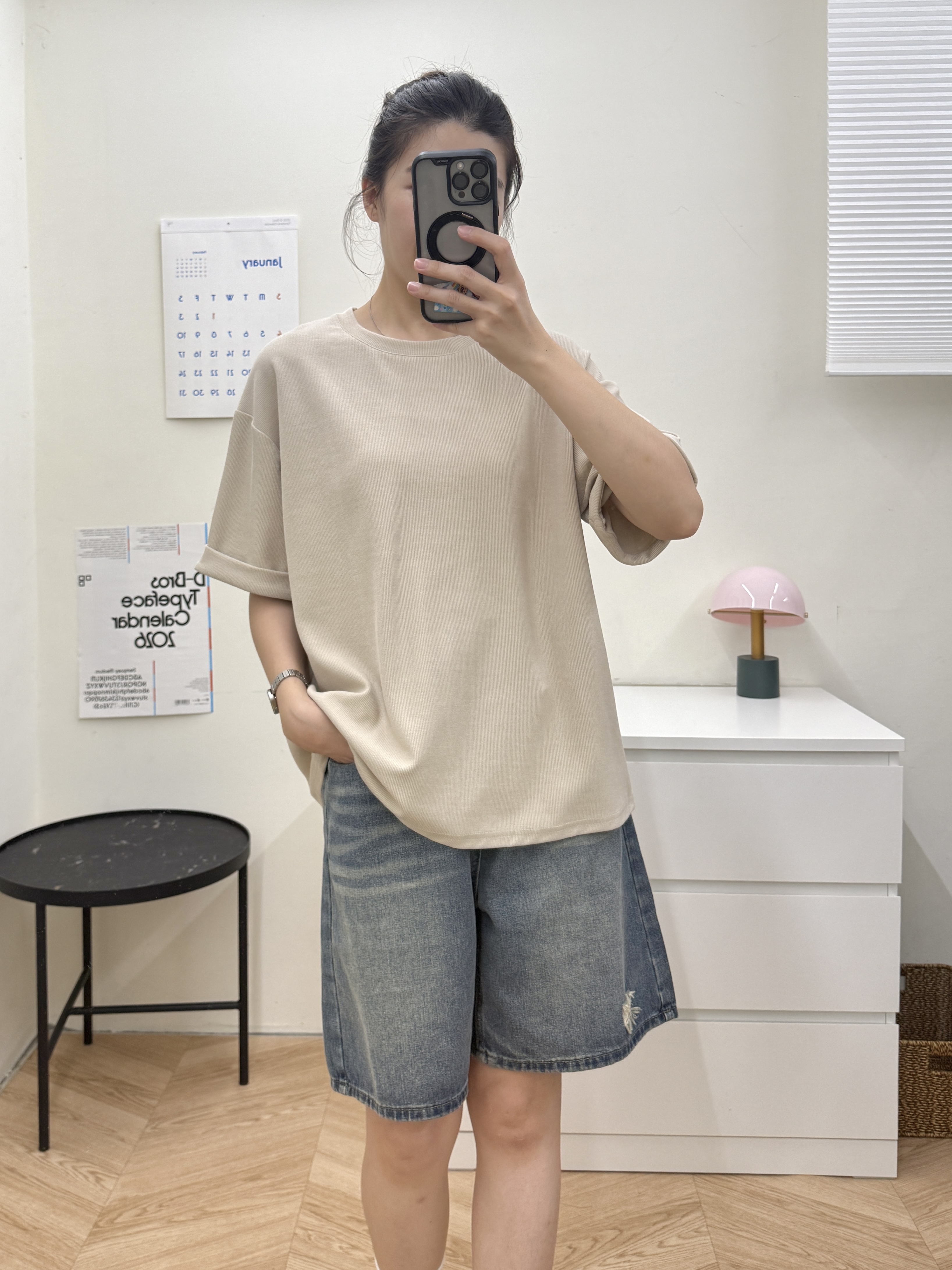 反折袖微寬T*2色