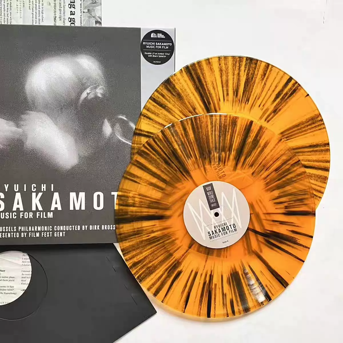 海肯商行・坂本龍一- Music For Film 日本CD專輯・限量黑膠唱片・橙色