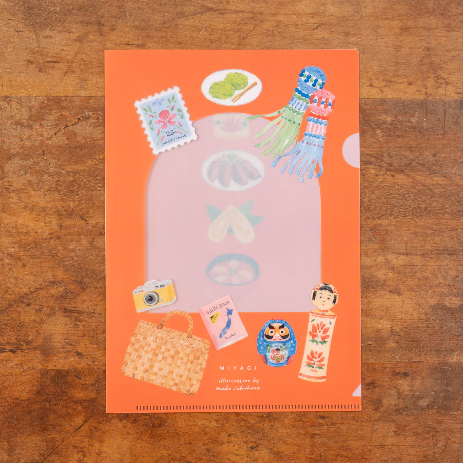 A5 透明資料夾｜イチハラマコ「ずんだとわんこ」/ 手紙社 JAPAN