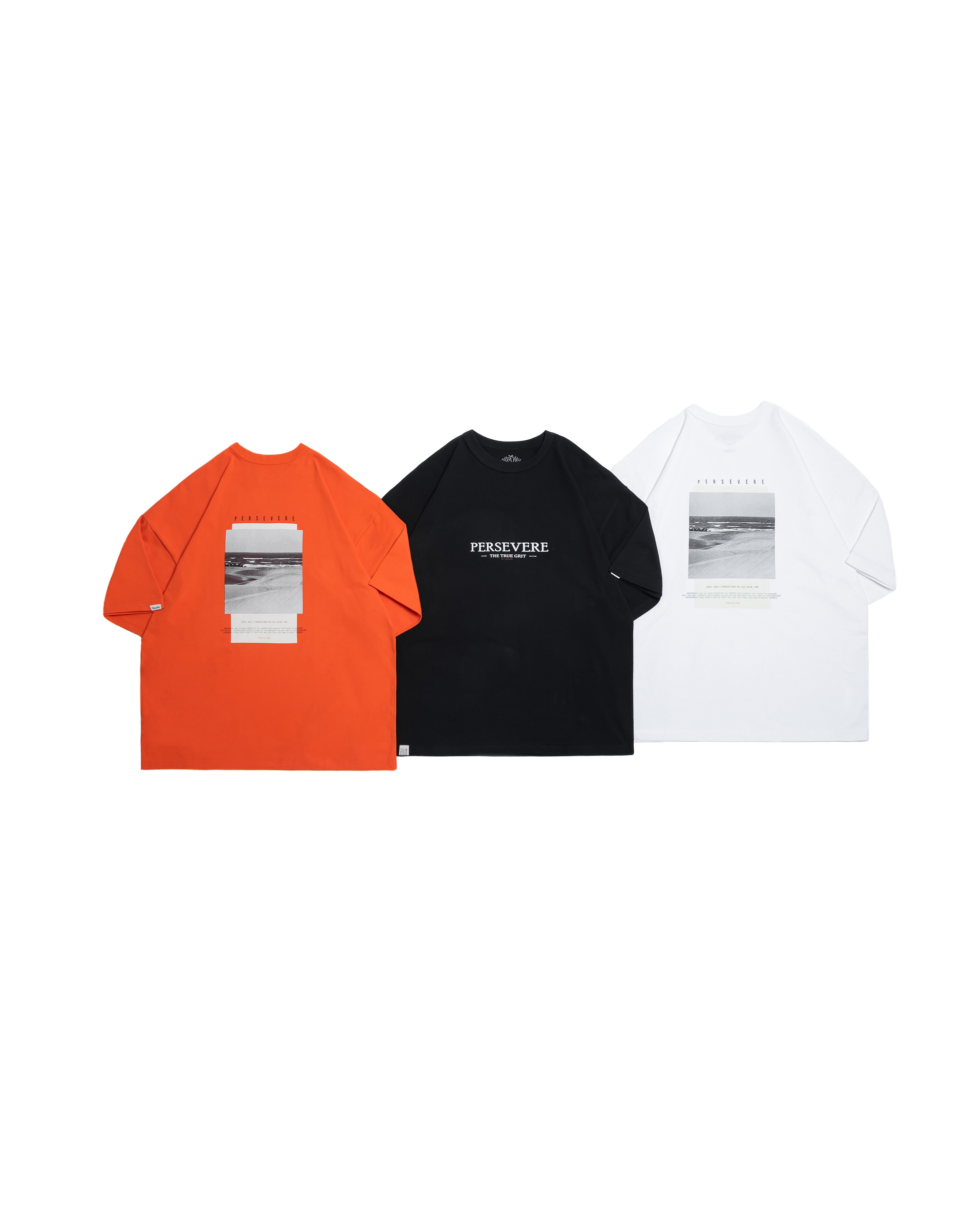 PERSEVERE MONOCHROME GRAPHIC PHOTO T-SHIRT 照片圖像T恤