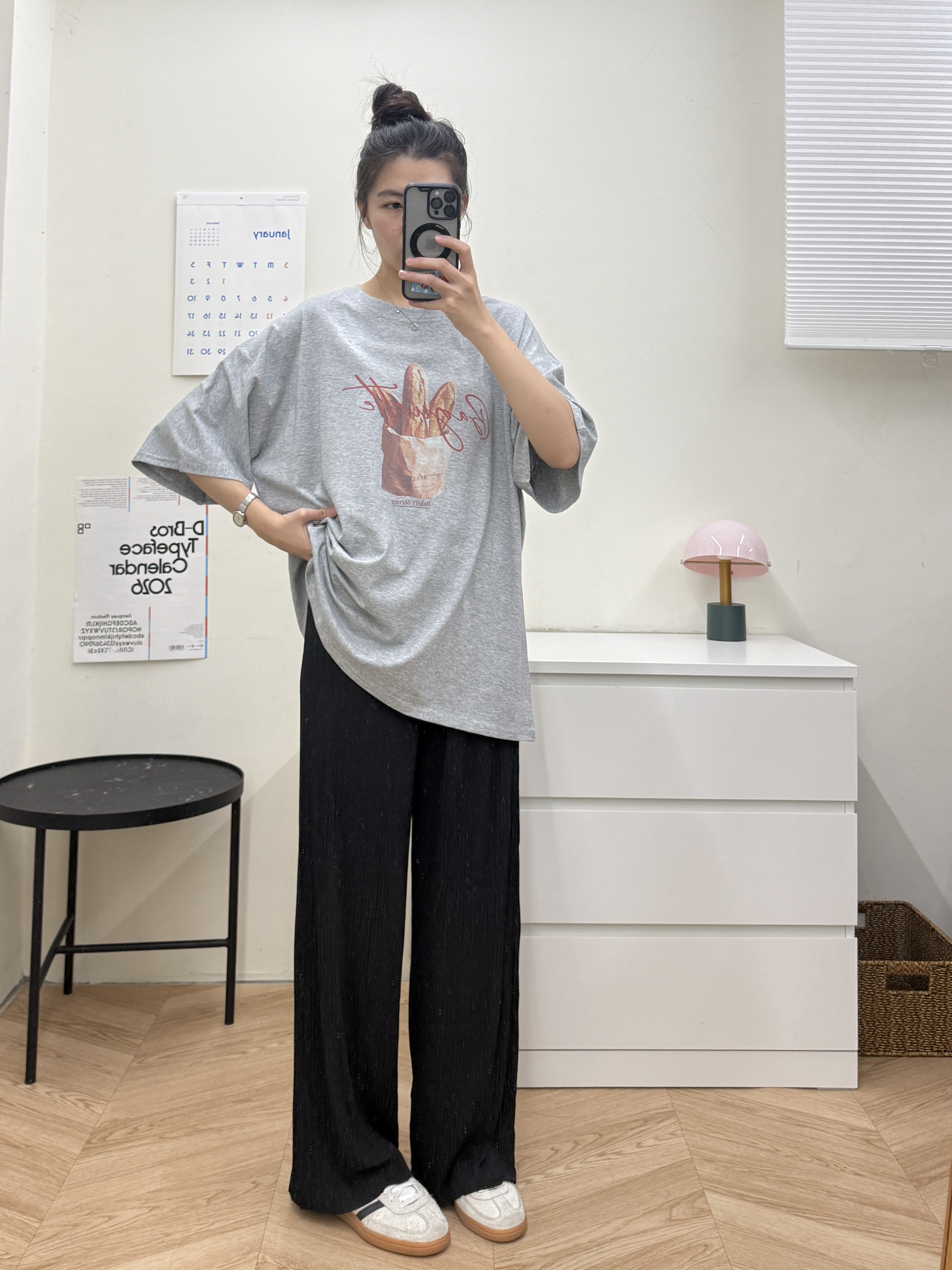 涼感壓摺長褲*2色