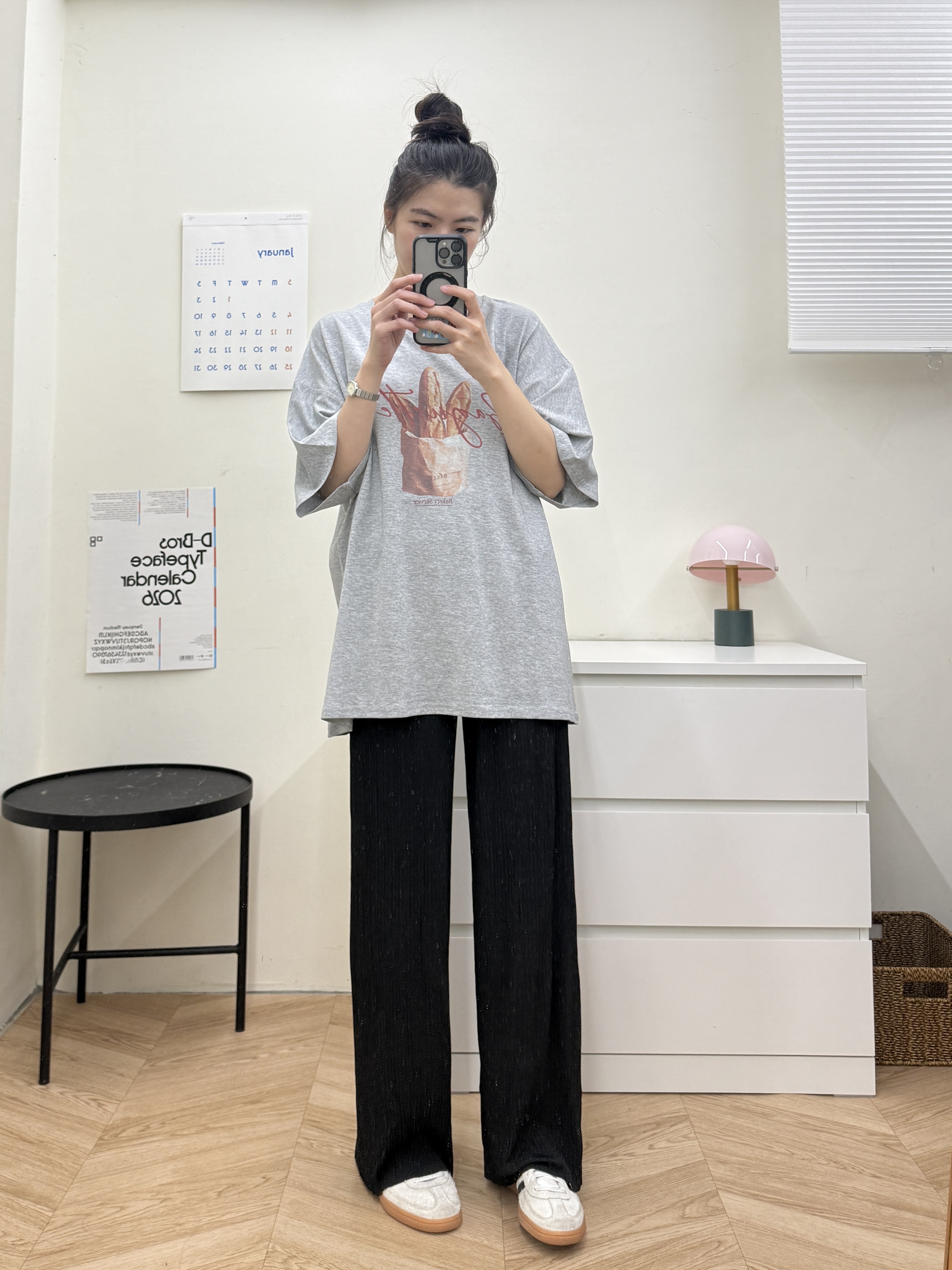 涼感壓摺長褲*2色