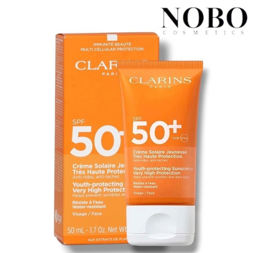 嬌韻詩 - 青春高防護臉部防曬乳 Spf50+ UVB/UVA 50ml (平行進口)