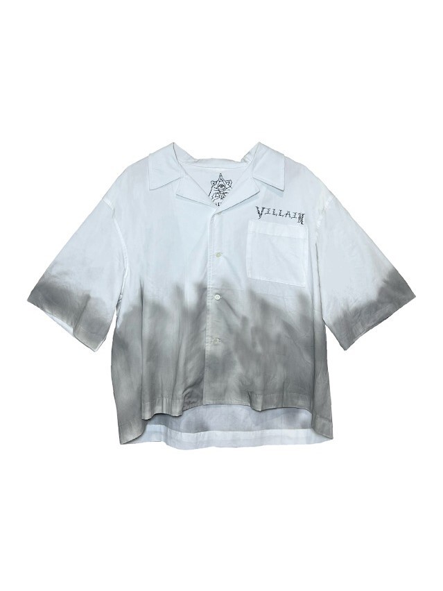 VILLAIN 26SS 漸變火焰骷髏襯衫 白