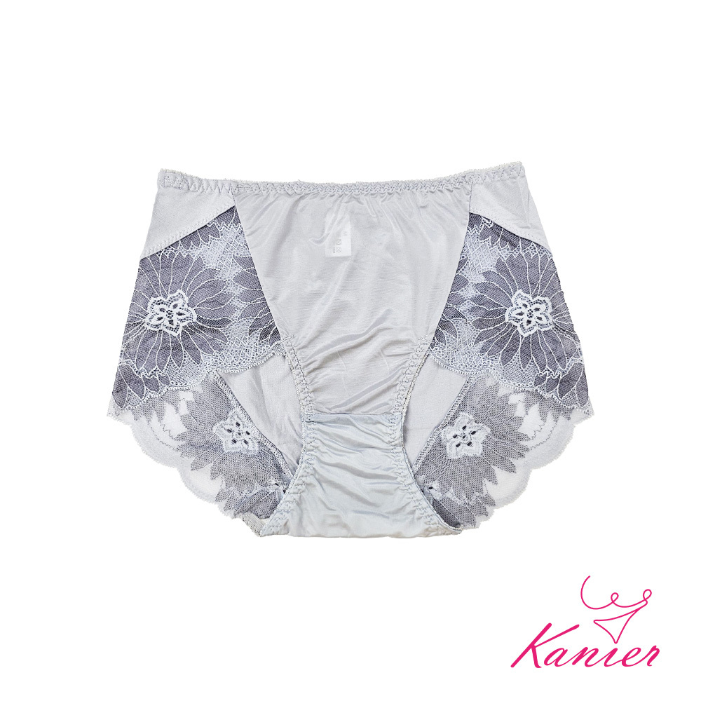 【Kanier卡妮兒】月光絲絨 蠶絲抑菌 高叉流線 中高腰內褲【 9001 -M / L / XL / XXL 】