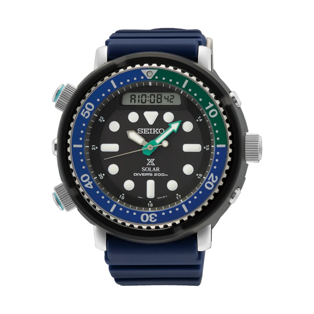 Seiko Prospex Solar Sea Arnie Hybrid Diver’s “Tropical Lagoon” SNJ039P1 47,8mm 200m WR sol solar powered  太陽能特別版