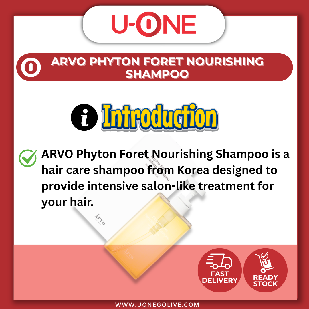 U-ONE | Korea | Arvo | Phyton Foret Nourishing Shampoo | 500ml
