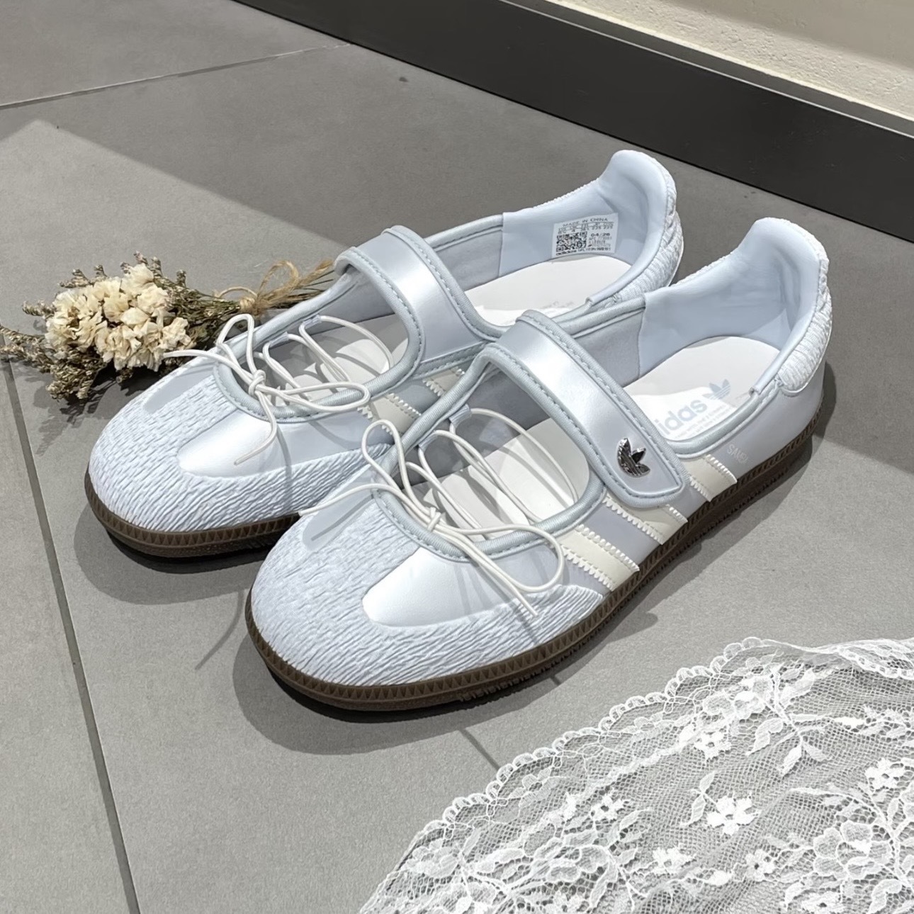 ADIDAS ORIGINALS SAMBA JANE 海鹽藍 瑪莉珍 芭蕾 愛迪達 女鞋 LB8628