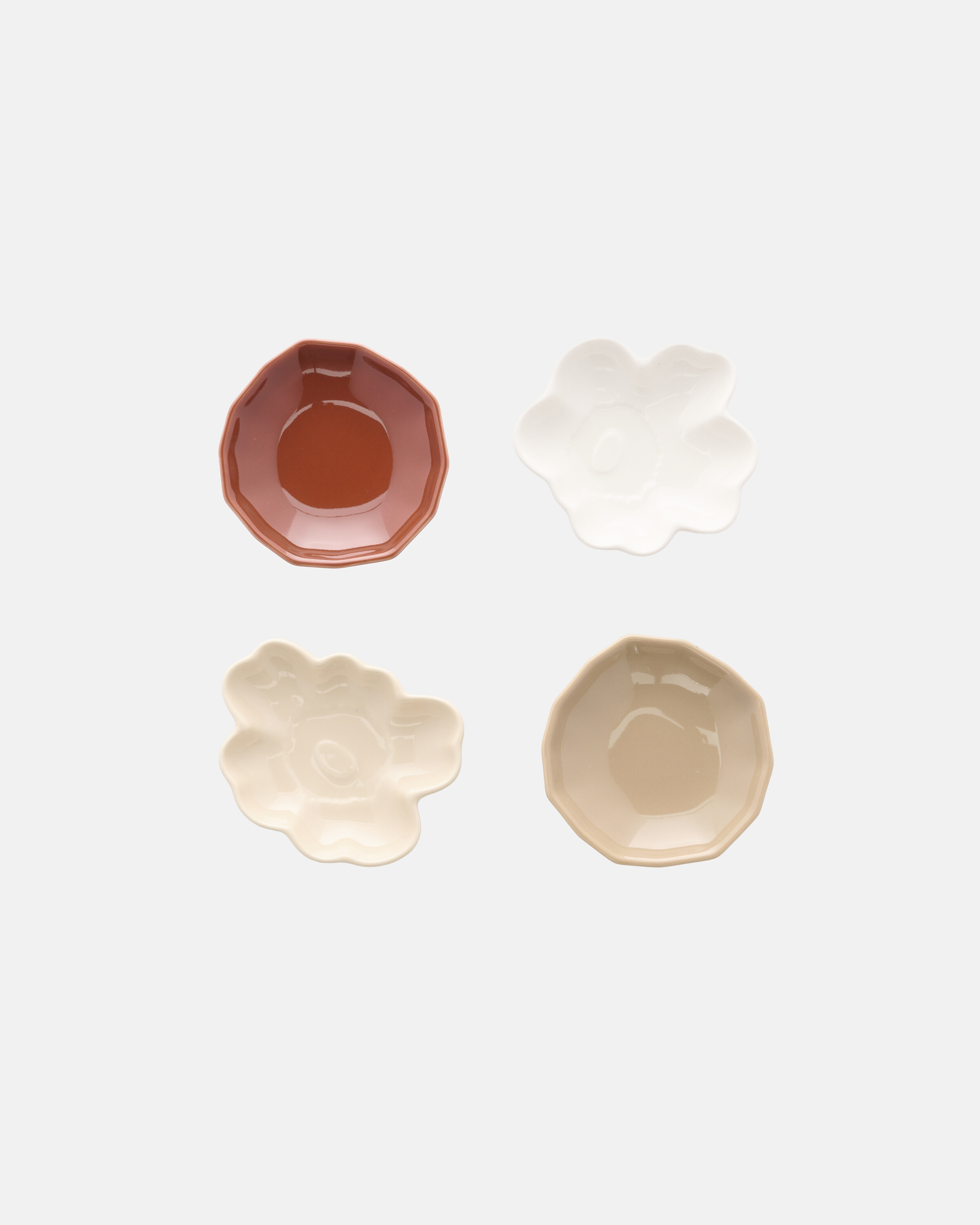 Unikko & Kivet 花形餐盤4入組