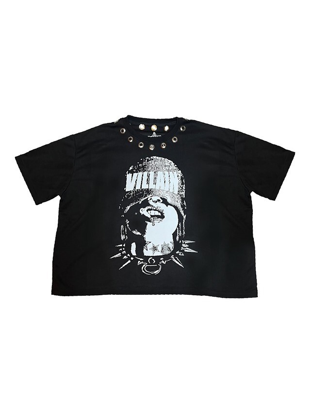 VILLAIN 26SS 穿孔人像 BOXY 短袖T