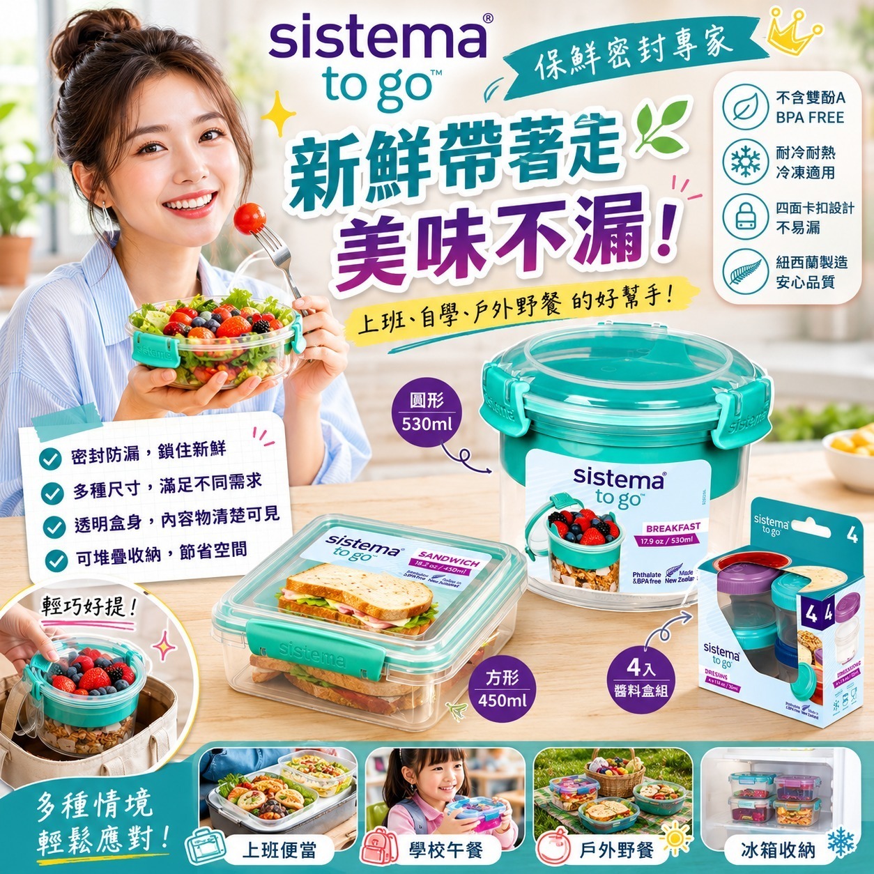 Sistema 便攜保鮮盒系列 *約8月下旬到