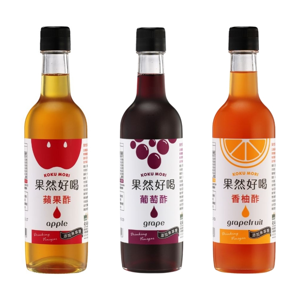 (箱購) 穀盛_果然好喝_單果醋_多口味可選_360ml x 6瓶