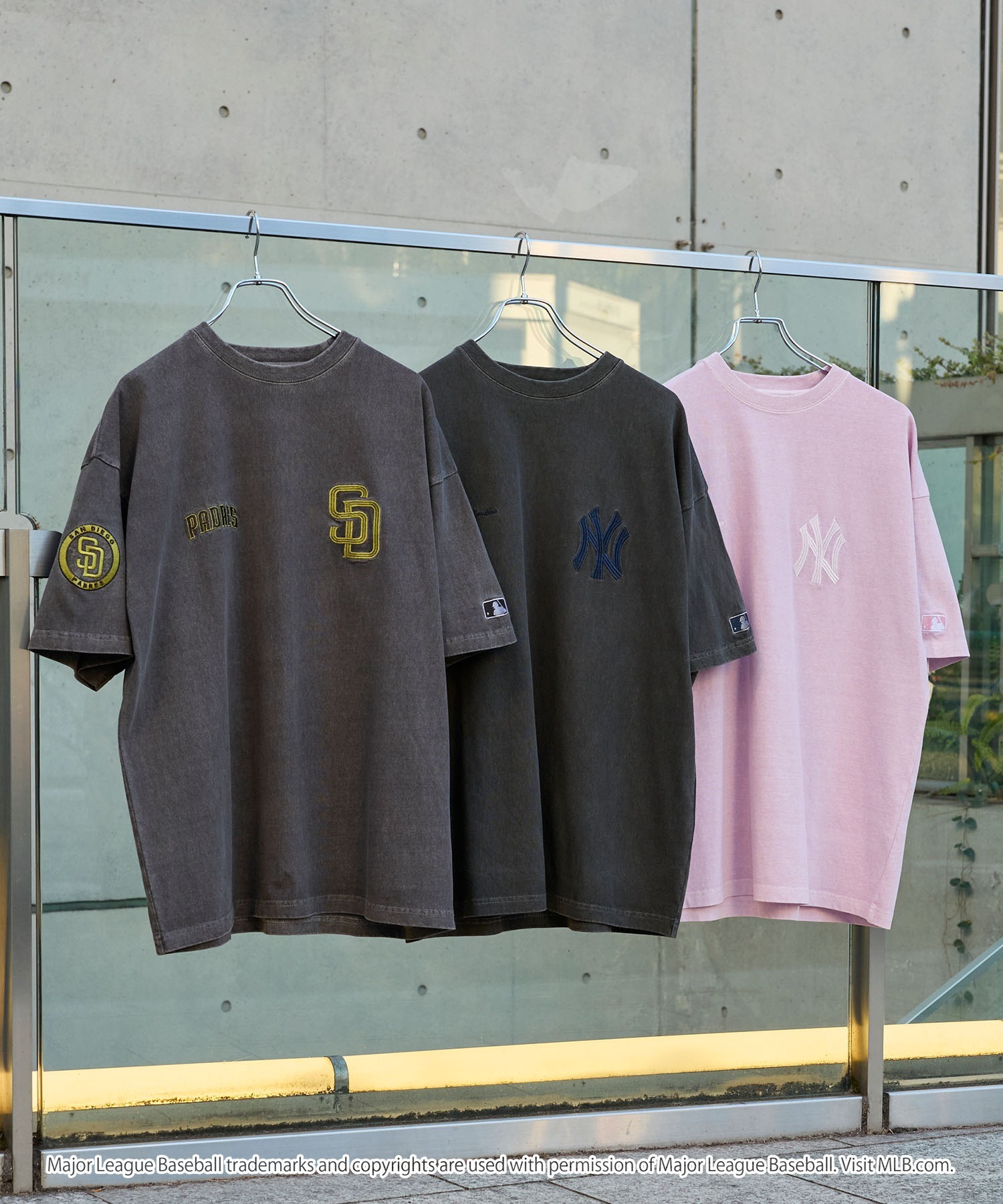 🇯🇵 MONO-MART x MLB 刺繡LOGO 美國職棒大聯盟 洛杉磯道奇 紐約洋基 聖地牙哥教士 水洗 復古 寬鬆 短袖 短T / 預購