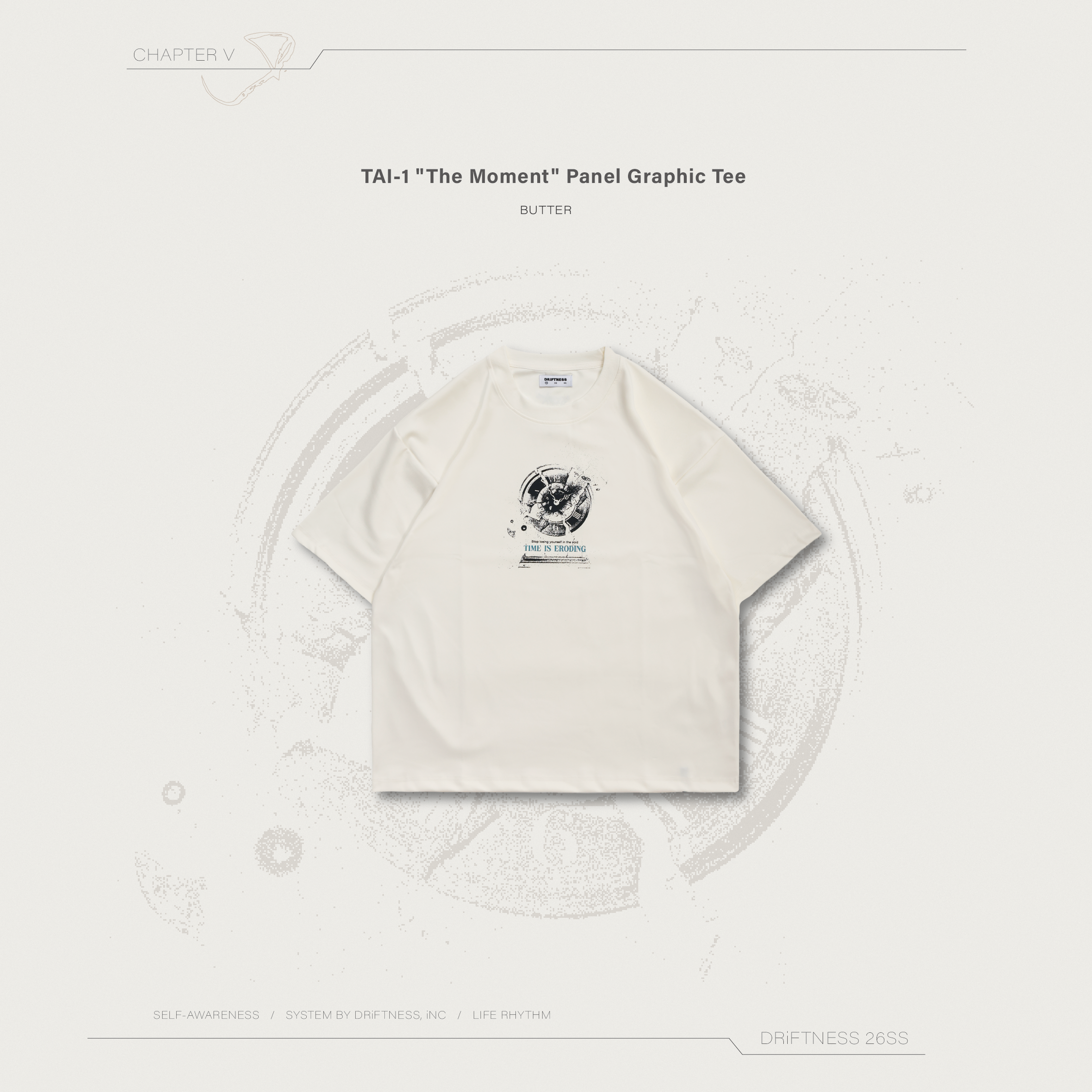 DRiFTNESS｜TAI-1 "The Moment" 定錨者系列背圖短袖 - Butter