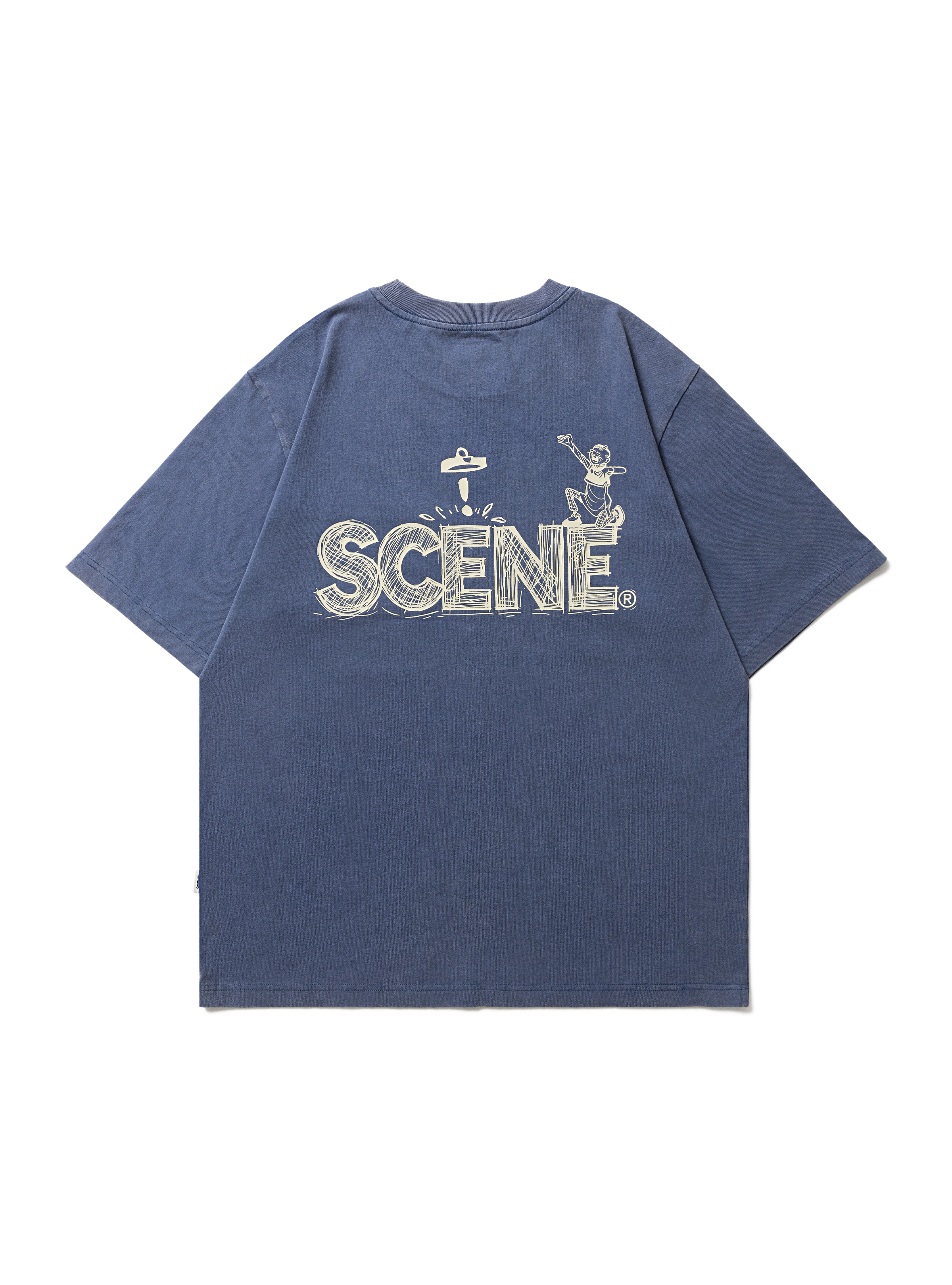 SCENE OMQ SKETCH TEE // NVY_GRY