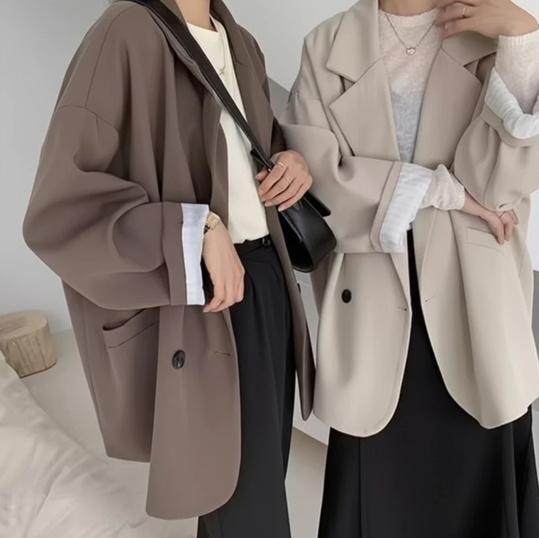 【直播】BUY LOVE BL052838 女裝OVERSIZE 韓版寬鬆西裝外套