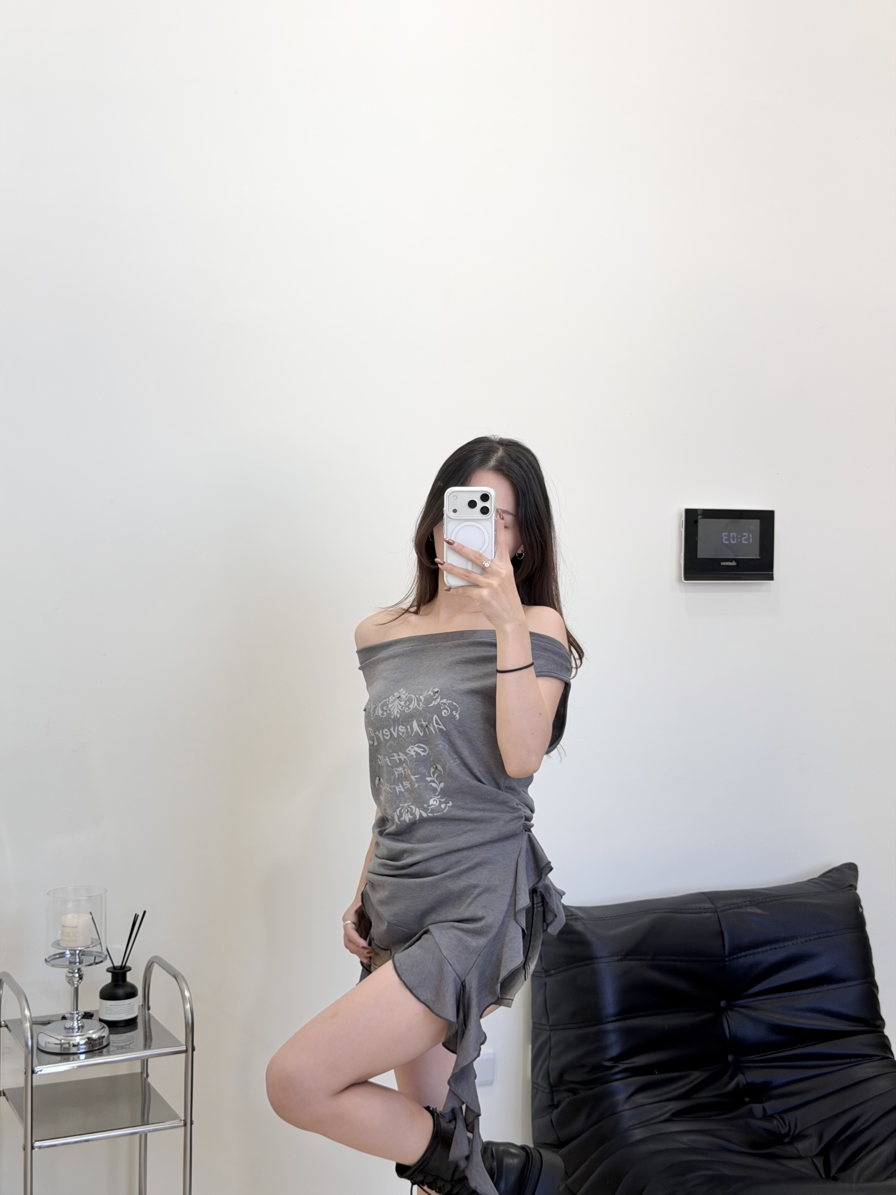 美式下擺不規則上衣