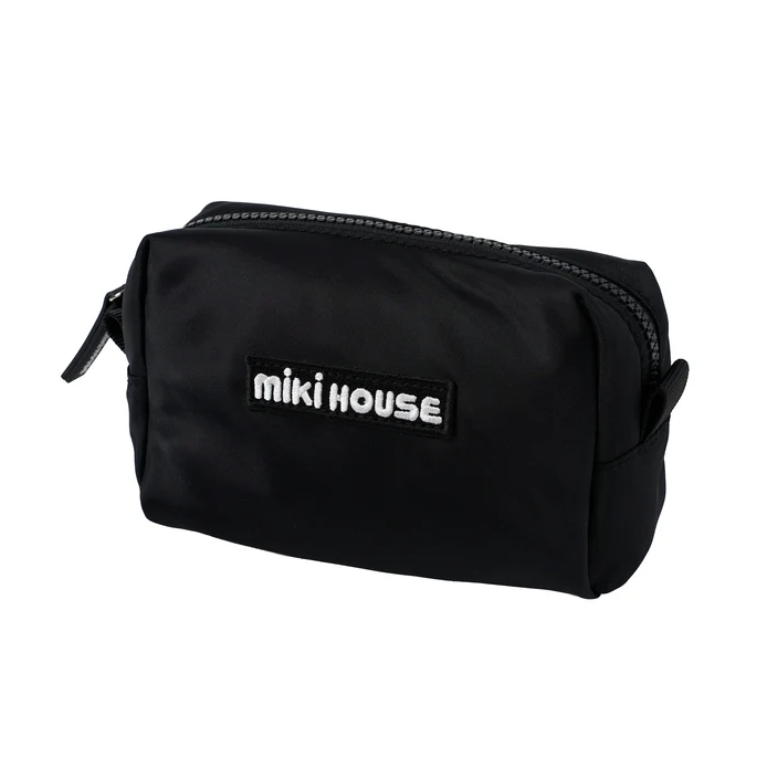 MIKI HOUSE LOGO簡約收納包-黑