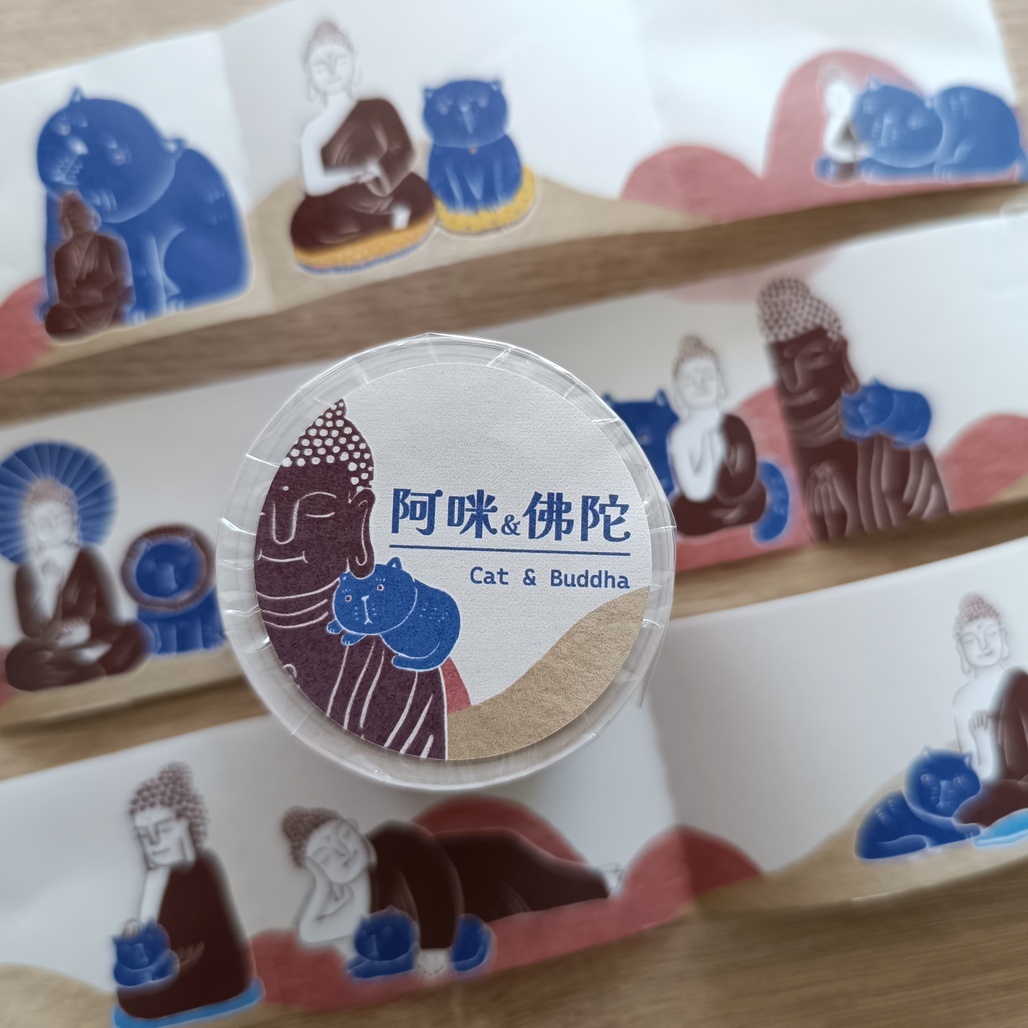 針線球．阿咪與佛陀 便條貼紙捲 <整捲/分裝>