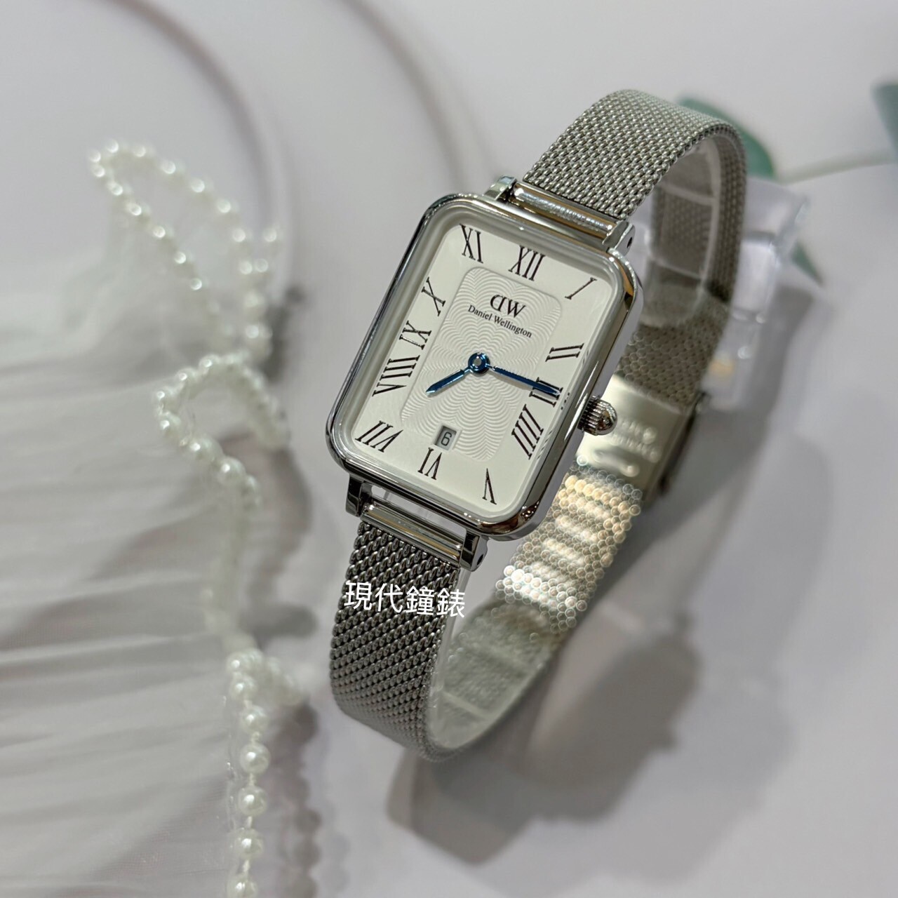 【DW Daniel Wellington】方形羅馬簡約女錶 DW00100863 20mm  現代鐘錶