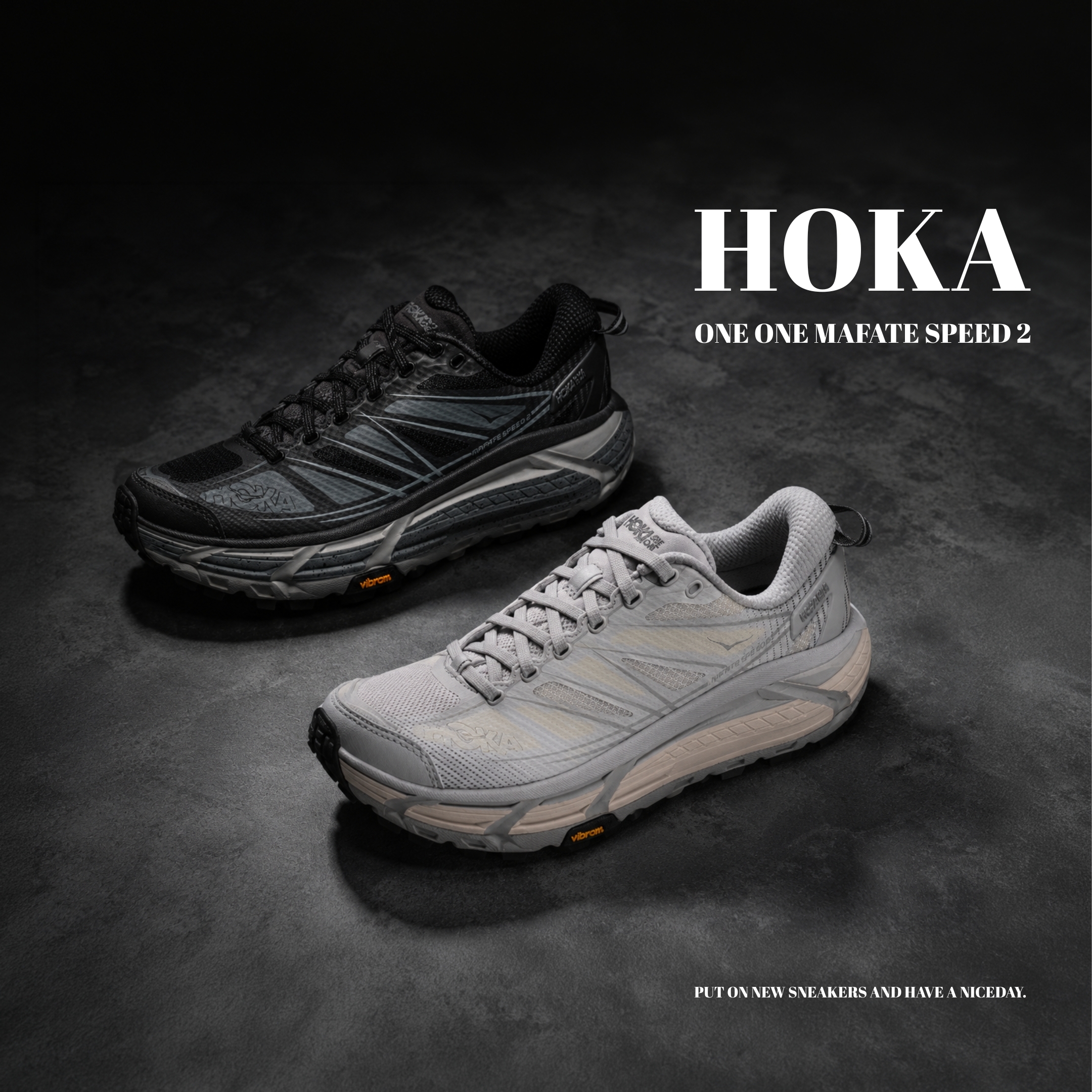 NICEDAY 代購 HOKA ONE ONE Mafate Speed 2 黑色 白色 登山 機能 工裝 1126851-CYLB