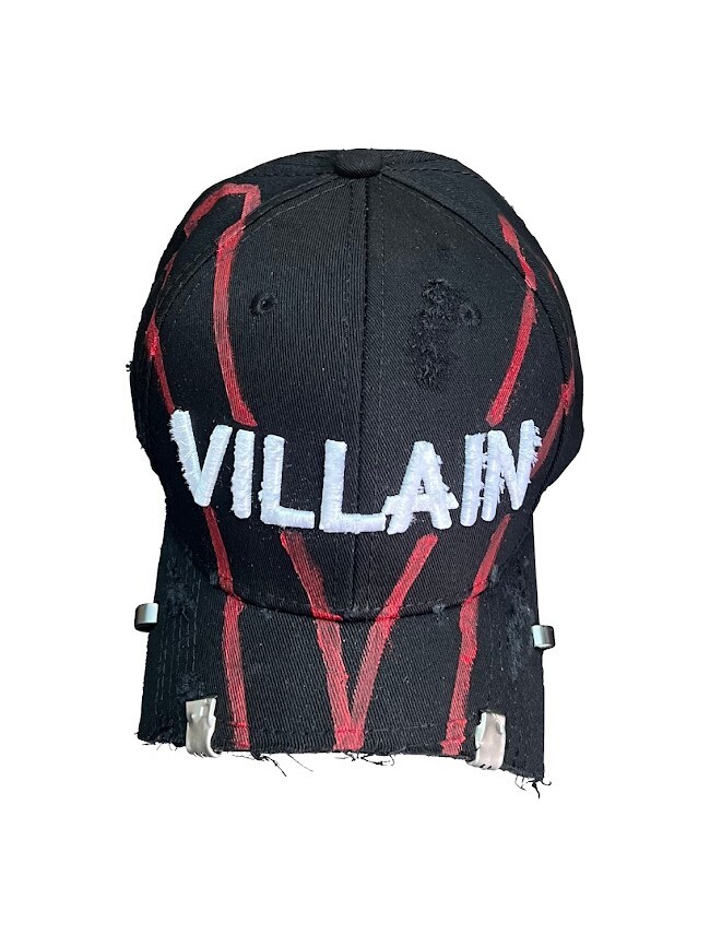 VILLAIN 26SS 不收邊 塗鴉刀割 金屬帽