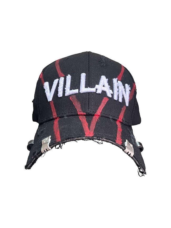VILLAIN 26SS 不收邊 塗鴉刀割 金屬帽