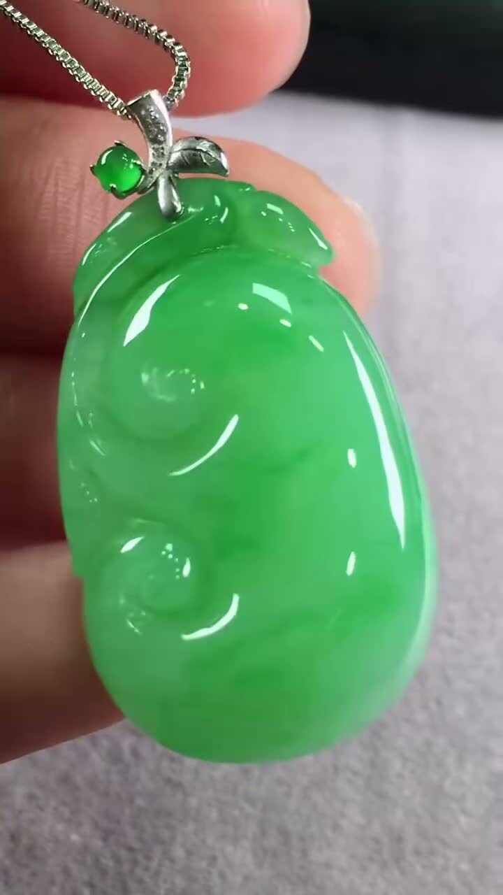 翡翠如意,天然翡翠A玉, 緬甸玉, Jade, Jadeite